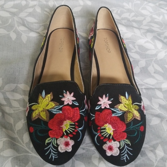 Topshop Black Embroidered flowers - Picture 2 of 4